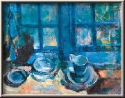 ludvig karsten The Blue Kitchen Spain oil painting artist